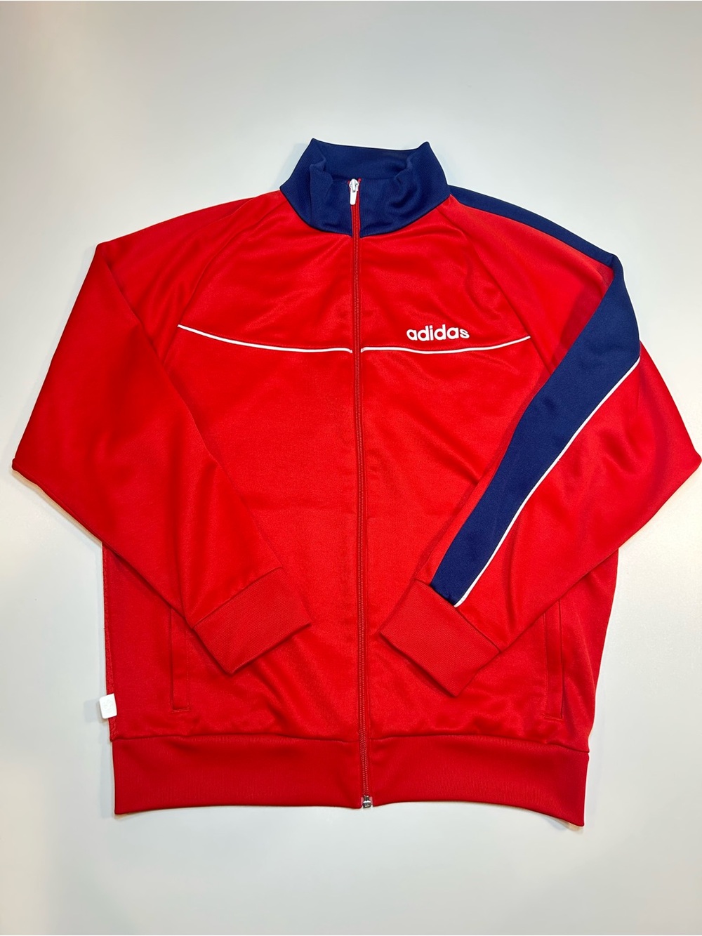 Vintage Adidas England Football Track Jacket Red Blue Full Zip Soccer Coat